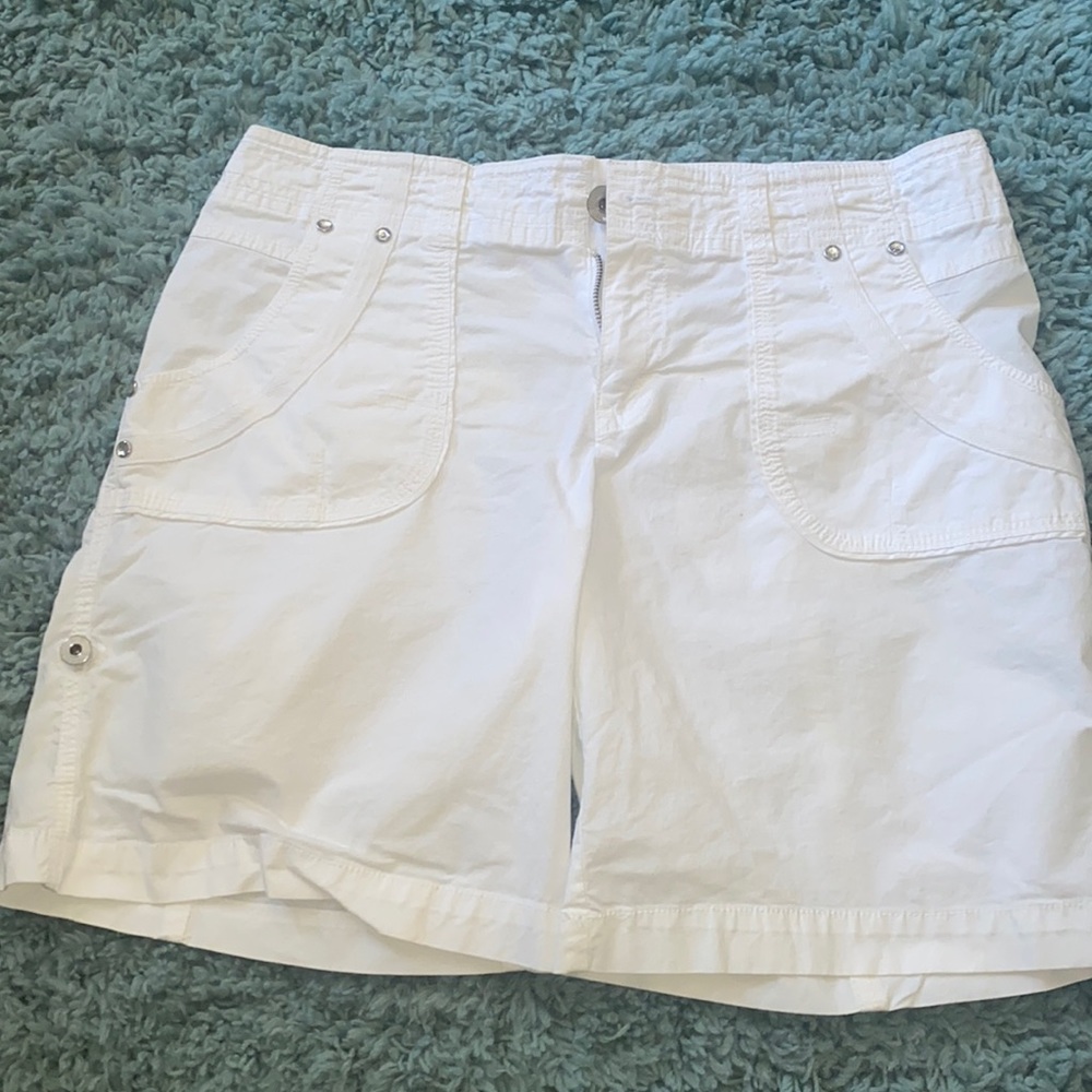 white INC shorts